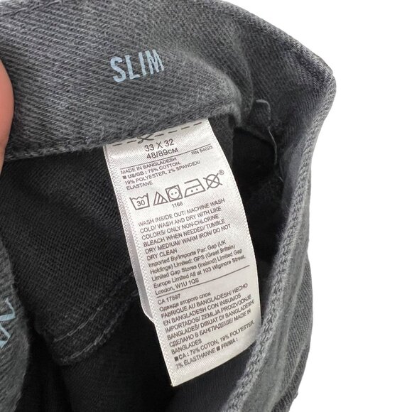 Banana Republic Mens The Traveler Gray Slim Fit Straight Leg Jeans 34 X 32 - Picture 4 of 7